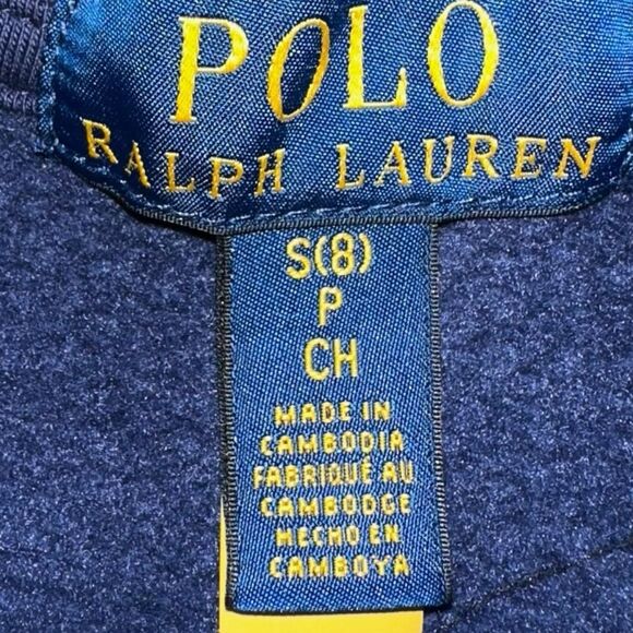 Ralph Lauren Polo Lunar New Year Dragon Fleece Sweatshirt Size 8 Navy Blue - Picture 3 of 5